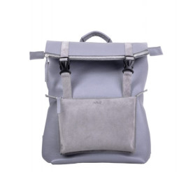 Кожаный серый рюкзак JIZUZ DESERT GREY