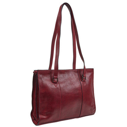Кожаная женская красная сумка Feretti