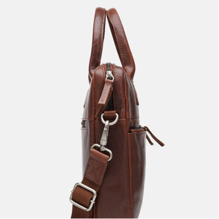 Мужская кожаная коричневая сумка Ricco Grande 1FSL-1052-brown – Фото 4