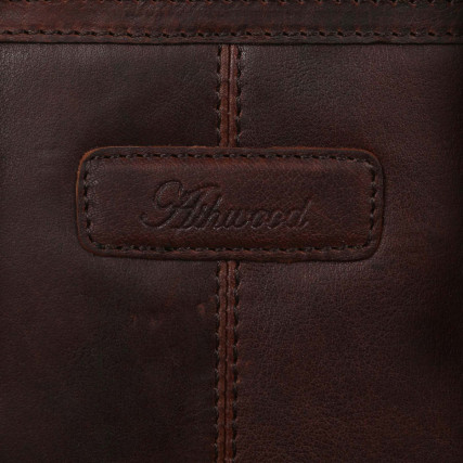 Мужская кожаная сумка через плечо Ashwood (Великобритания) коричневая G33 BRANDY – Фото 4