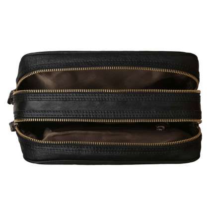 Несессер кожаный Ashwood черный G37 BLACK – Фото 4
