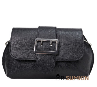 Кожаная женская сумка Virginia Conti (Италия) черная VC02601black