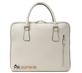 Кожаный женский бежевый портфель Virginia Conti (Италия) VC03178beige