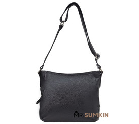 Кожаная женская черная сумка Virginia Conti (Италия) VC03389black