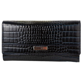 Женский кожаный кошелек KARYA черный
