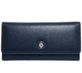 Женский кожаный кошелек KARYA синий