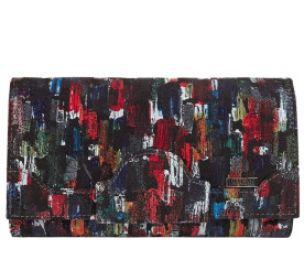 Женский кожаный кошелек Desisan яркий принт