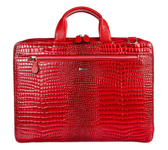 Кожаный красный портфель Desisan 1347-658