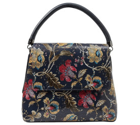 Женская кожаная сумка Desisan 1518-415 цветочный принт