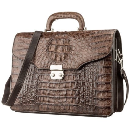 Портфель CROCODILE LEATHER из кожи крокодила – Фото 1