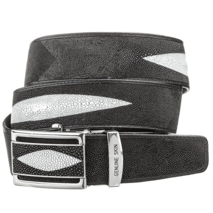 Мужской ремень STINGRAY LEATHER из кожи ската – Фото 1