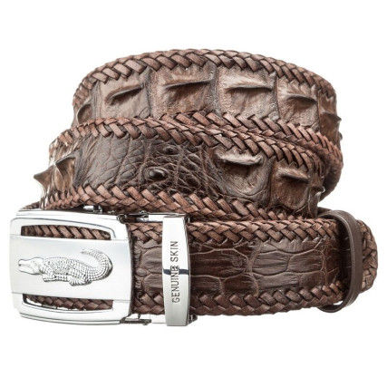 Мужской ремень CROCODILE LEATHER из кожи крокодила – Фото 1