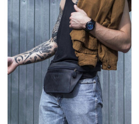 Кожаная сумка Level "Лодочка" синяя