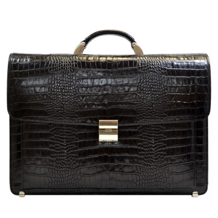 Классический мужской кожаный черный портфель DESISAN 217-11 – Фото 1