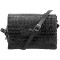 Женская кожаная сумка KARYA черная 2171-522 под крокодила