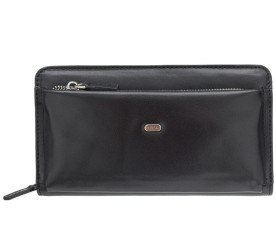 Мужской черный кожаный клатч DESISAN