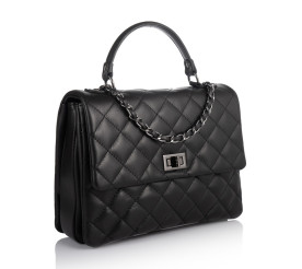 Кожаная женская сумка Virginia Conti (Италия) черная VC2756black