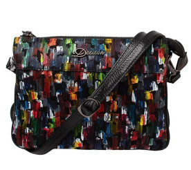 Женская кожаная сумка Desisan 2973-734 яркий принт