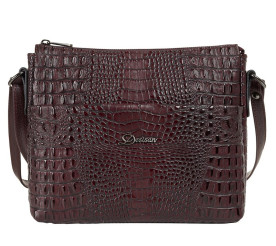 Женская кожаная сумка Desisan бордовая 3015-3039