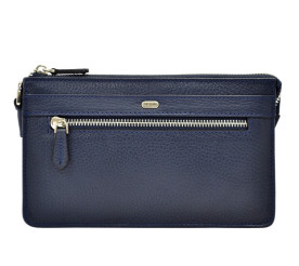 Мужской кожаный клатч DESISAN синий