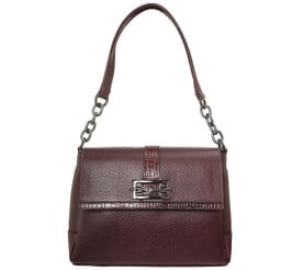 Женская бордовая кожаная сумка Desisan 4035-339
