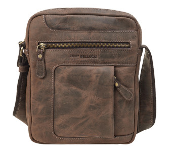 Мужская кожаная сумка Tony Bellucci коричневая 5225-06