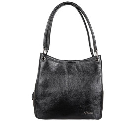 Кожаная женская черная сумка Desisan 582-011