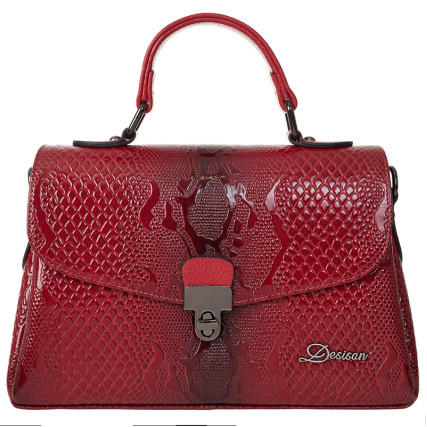 Женская кожаная сумка Desisan 7305-500 красная