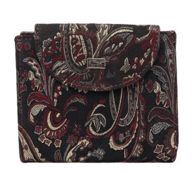 Женский кожаный кошелек Desisan темные цветы