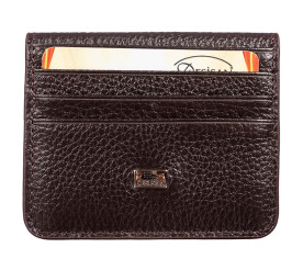Кожаный мужской кошелек с кредитницей Desisan коричневый