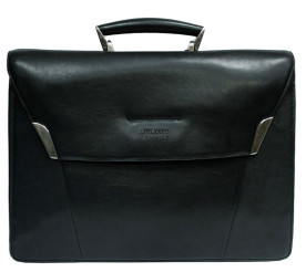 Мужской кожаный черный портфель TONY PEROTTI (Италия) Giugiaro 9427-42 nero