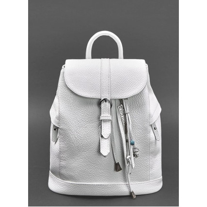 Кожаный рюкзак BlankNote Олсен белый BN-BAG-13-white – Фото 1