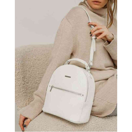 Кожаный рюкзак BlankNote Kylie белый BN-BAG-22-white – Фото 1