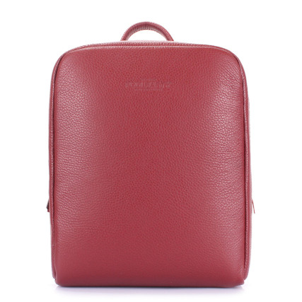 Женский кожаный рюкзак Poolparty бордовый cult-leather-marsala – Фото 1