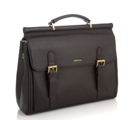 Мужской кожаный портфель Giorgio Ferretti (Италия) коричневая GF138-008brown