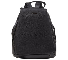 Женский кожаный рюкзак Giorgio Ferretti (Италия) черный GF6708black