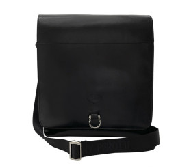 Мужская черная кожаная сумка TONY PEROTTI (Италия)