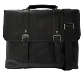 Мужской кожаный черный портфель сумка TONY PEROTTI (Италия) Italico 9225-38 nero