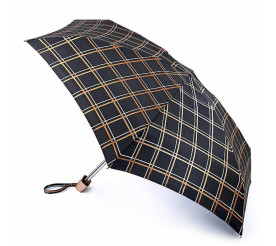 Зонт женский Fulton Tiny-2 L501 Golden Check (Золотая Клетка)