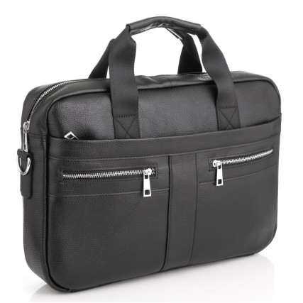 Кожаный мужской черный портфель Buffalo Bags M2019AA – Фото 1