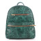 Кожаный рюкзак Poolparty Mini зеленый mini-bckpck-leather-croco-green