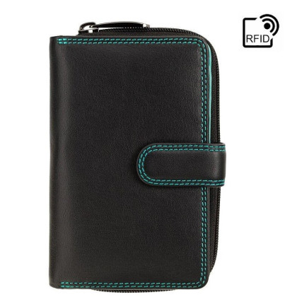 Женский кошелек Visconti R13 Carmelo c RFID (Black/Rhumba) черный – Фото 1