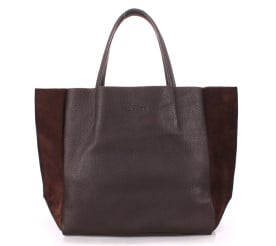 Кожаная сумка POOLPARTY Soho коричневая soho-brown-velour