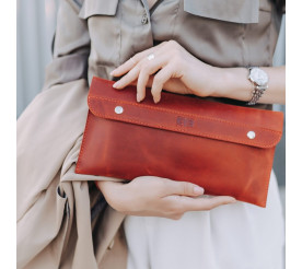 Женский кожаный "Клатч-прячь" Level