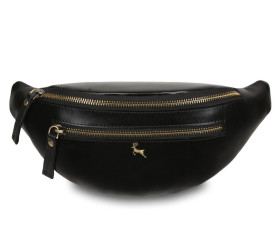 Мужская сумка на пояс Ashwood (Великобритания) черная V32 BLACK