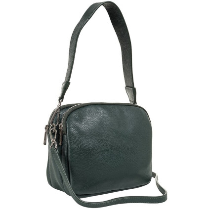 Кожаная женская сумка Virginia Conti (Италия) зеленая VC02807green