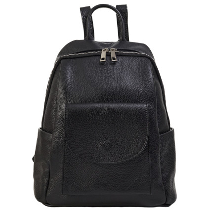 Женский кожаный рюкзак Virginia Conti (Италия) черный VC02913black