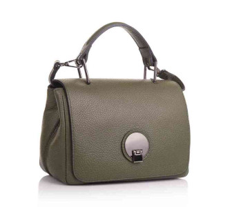 Кожаная женская сумка Virginia Conti (Италия) зеленая VC13550green