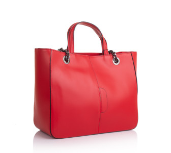 Кожаная женская сумка Virginia Conti (Италия) красная VC1777red