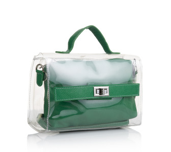 Кожаная женская сумка Virginia Conti (Италия) зеленая VC1785green